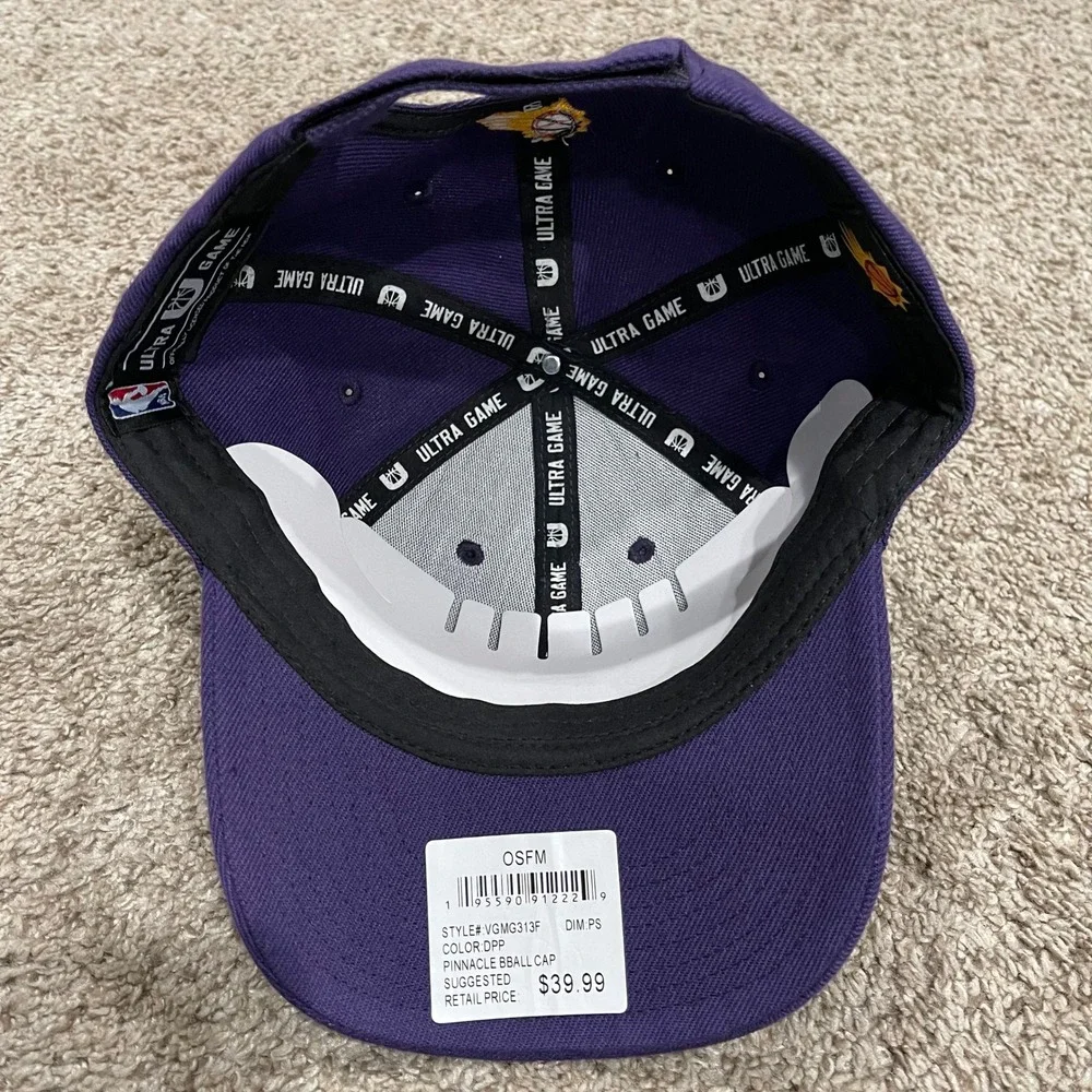 Phoenix‎ Suns Hat Cap Mens One Size Purple Ultra Game Embroidered Strapback NBA